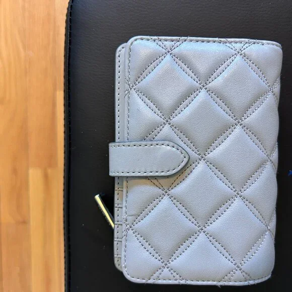 NEW Kate Spade Gray Quilted Leather Purse with Matching Wallet - Picture 11 of 15